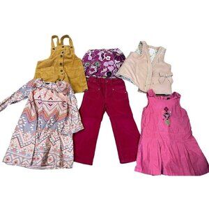 Girls Corduroy Bundle Skort Dress Overalls Pants Size 3T